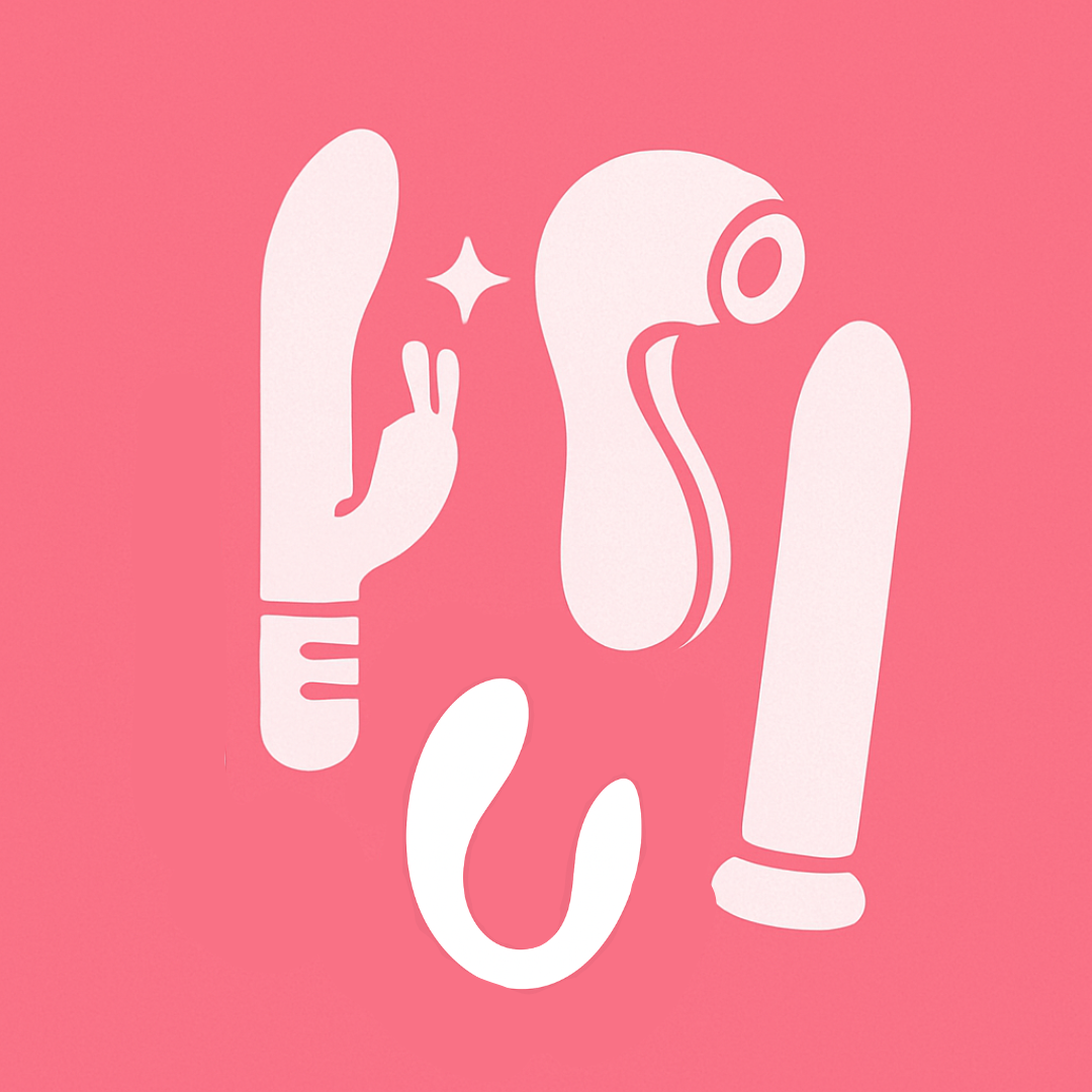 Vibrador blanco sobre fondo rosa para placer íntimo y estimulación