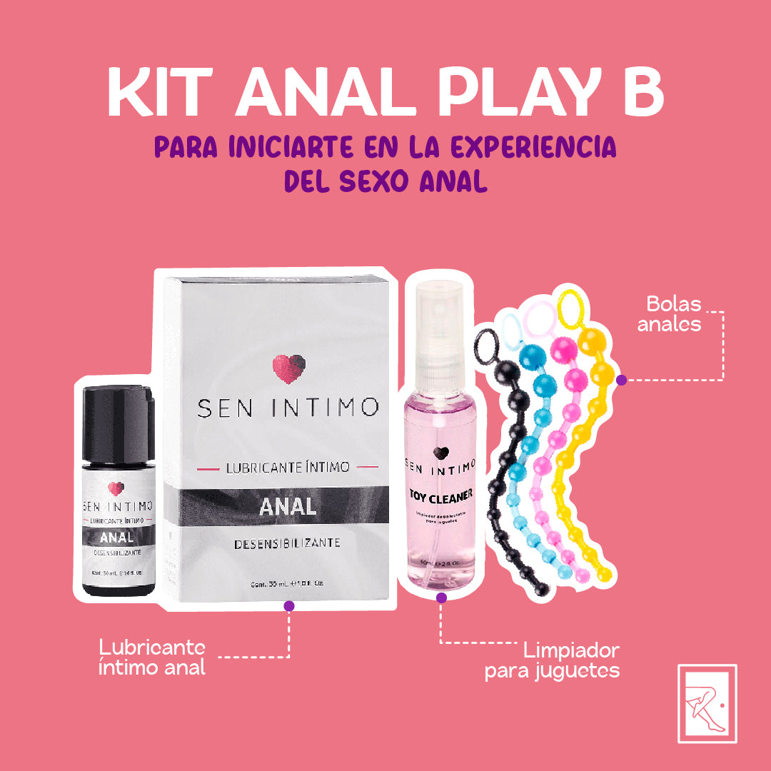 Kit Anal Play para Principiantes - Lubricante, Limpiador y Bolas Kit Anal Play para Principiantes - Lubricante, Limpiador y Bolas