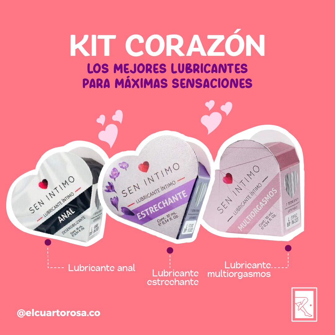 Kit Corazn Sen ntimo | Lubricantes para Parejas y Nuevas Sensaciones