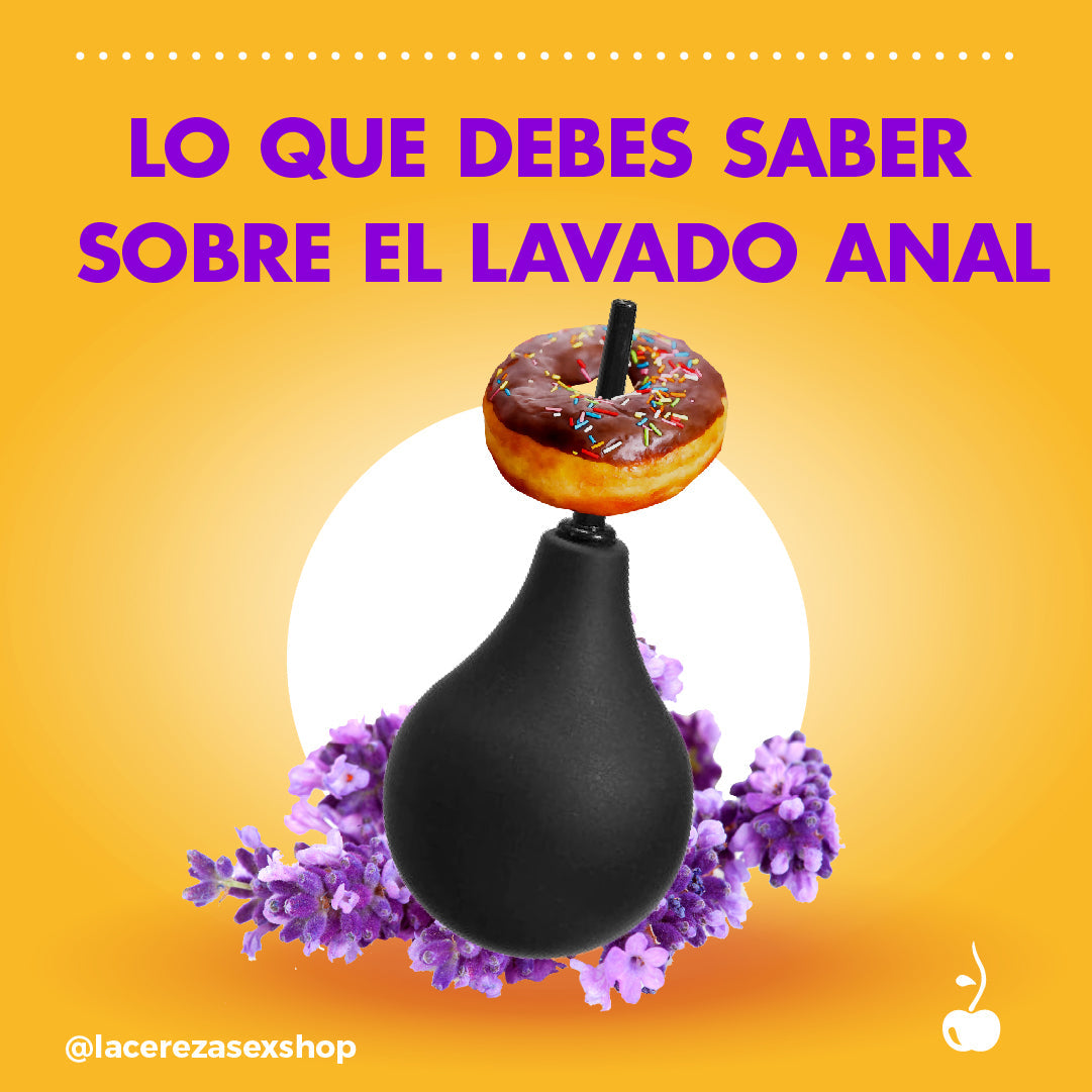ducha anal o enema con dona en la canula