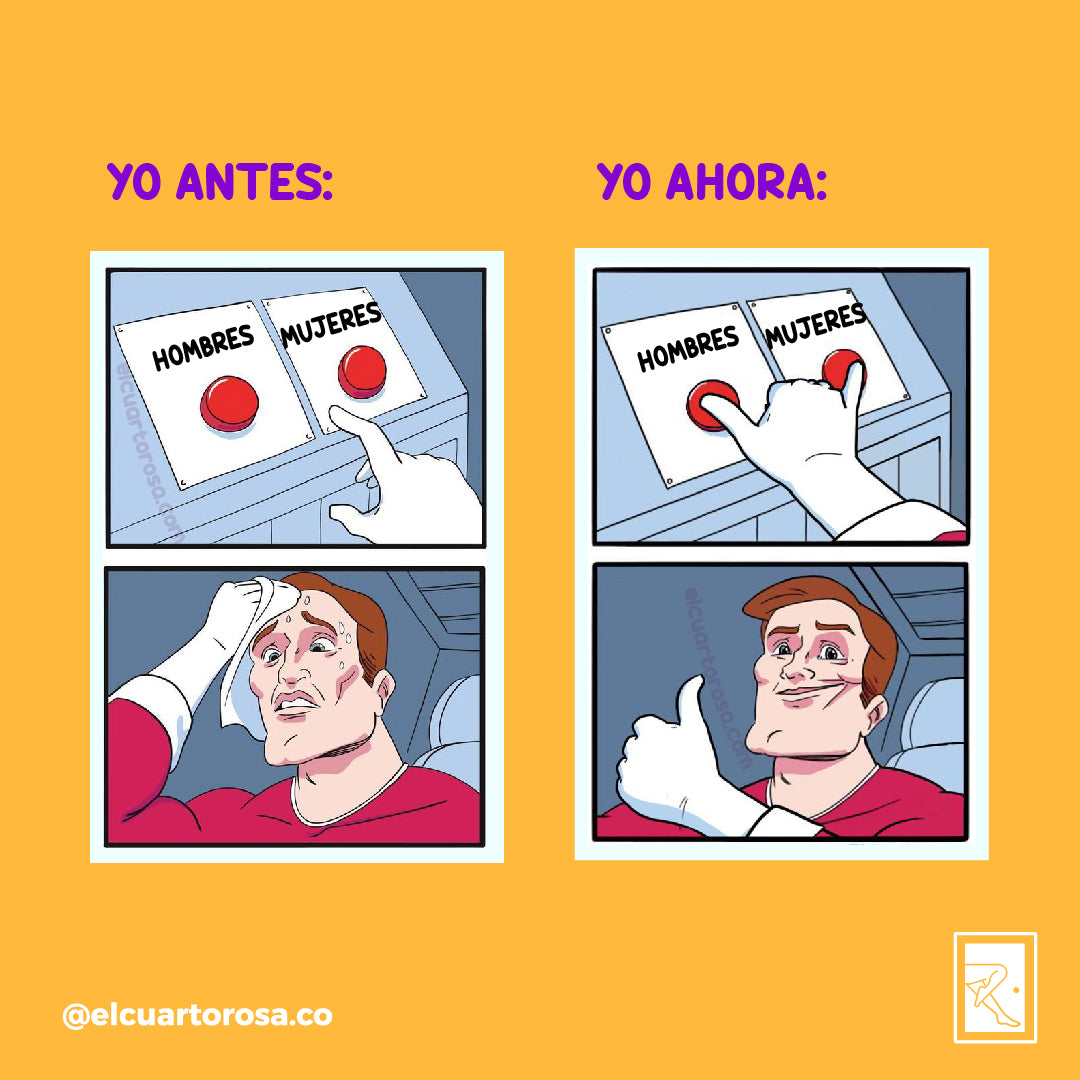 Meme divertido sobre bisexualidad y fantasías sexuales