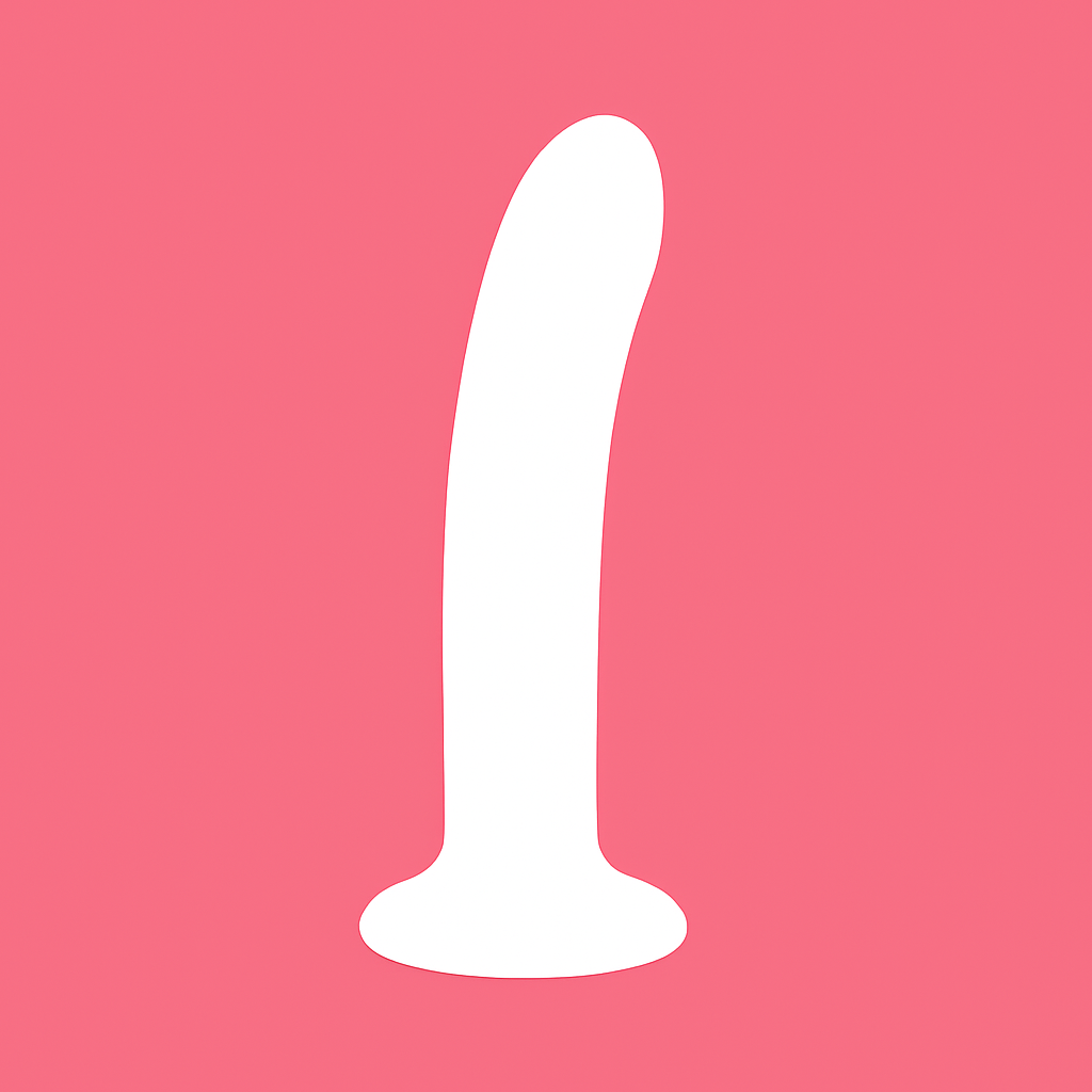 Ilustración plana de varios dildos de diferentes colores y formas sobre fondo rosa