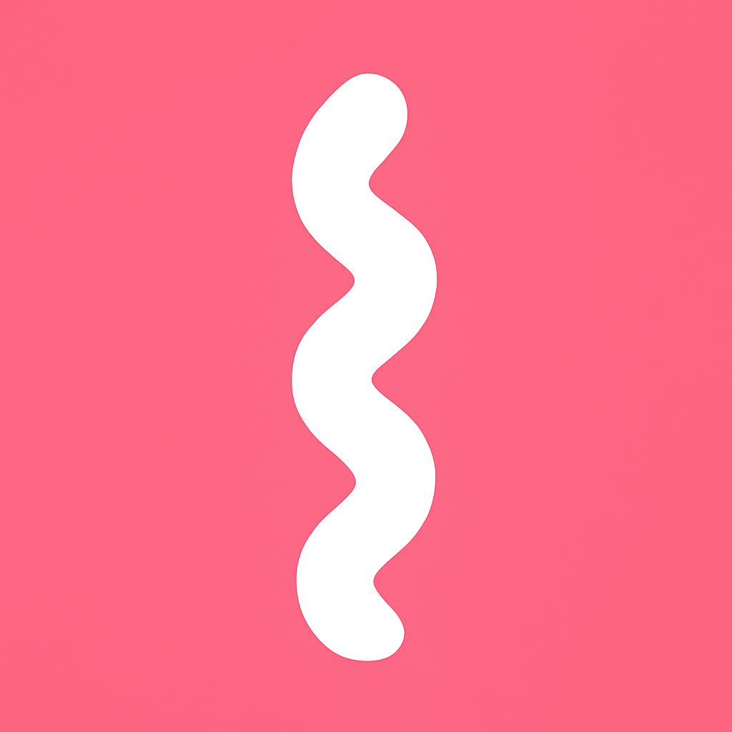 Tres dildos de vidrio con diseño curvo sobre fondo rosado minimalista