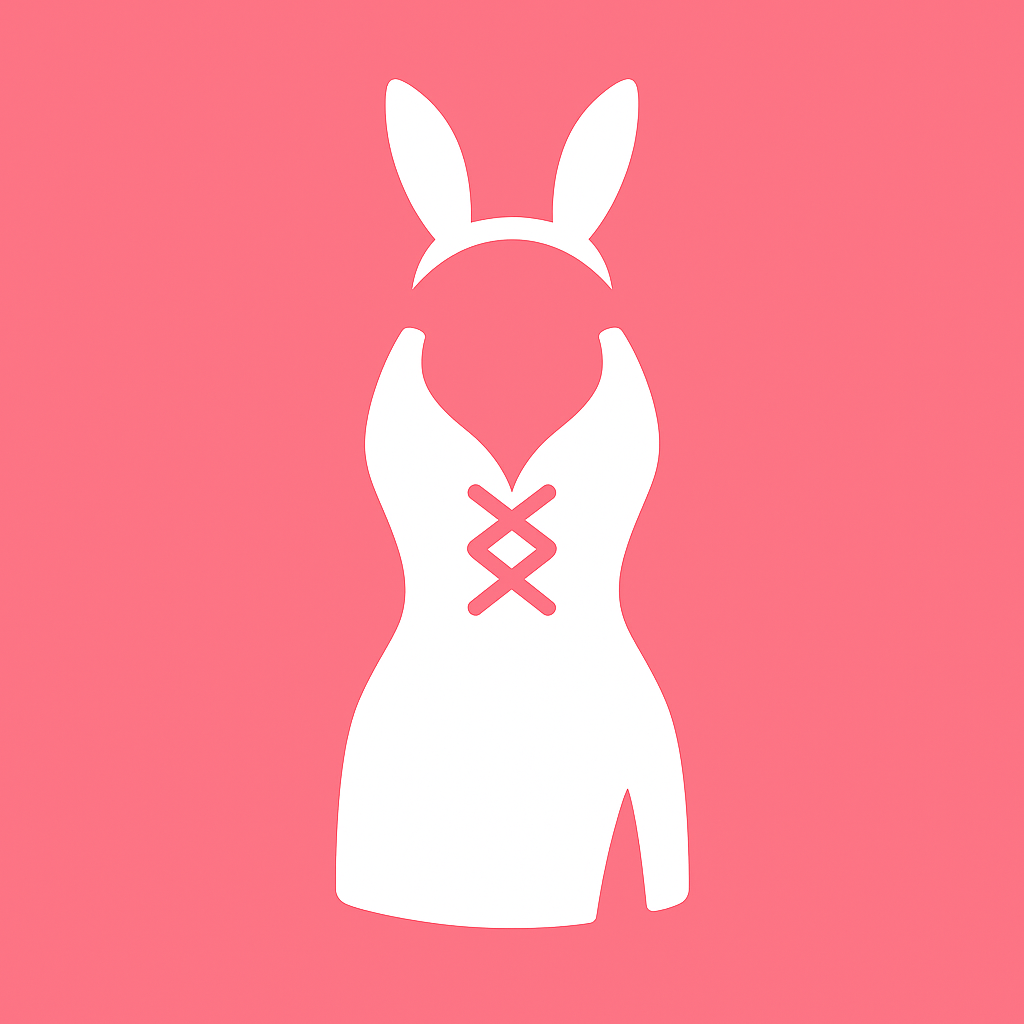 Disfraz de lencería erótica femenina blanco sobre fondo rosa claro