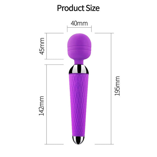 Vibrador tipo hitachi siliconado recargable Flexi