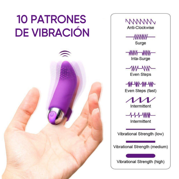 Bala vibradora con funda para dedo Dana