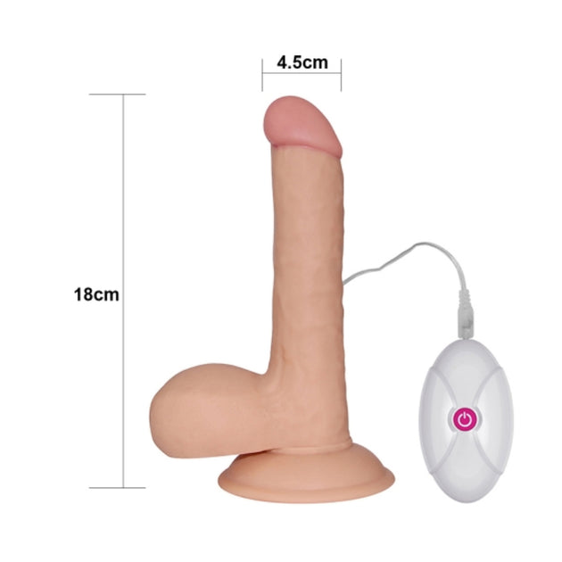 Dildo vibrador con control The Ultra Soft Dude 7.5