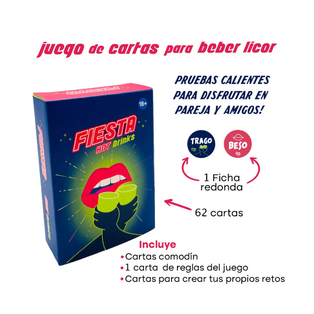 Juego de cartas fiesta hot drinks