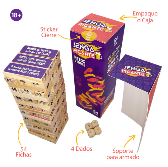Juego Jenga erótico picante