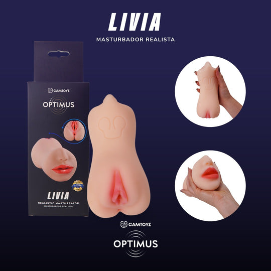 Masturbador realista doble entrada vagina y boca Livia