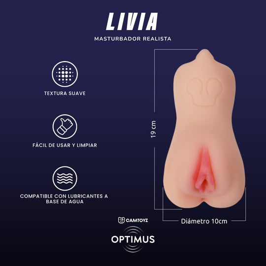 Masturbador realista doble entrada vagina y boca Livia