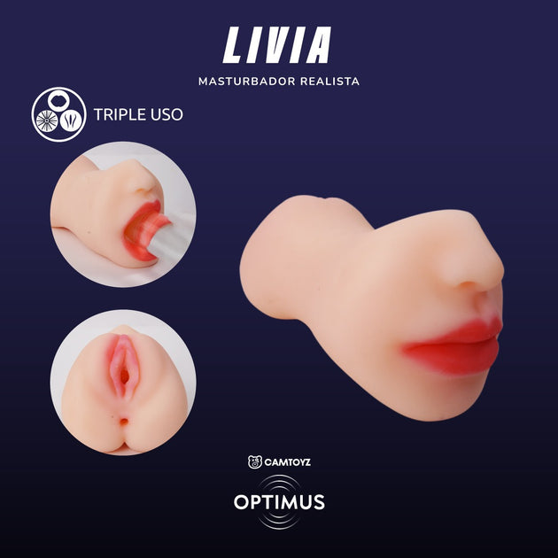 Masturbador realista doble entrada vagina y boca Livia