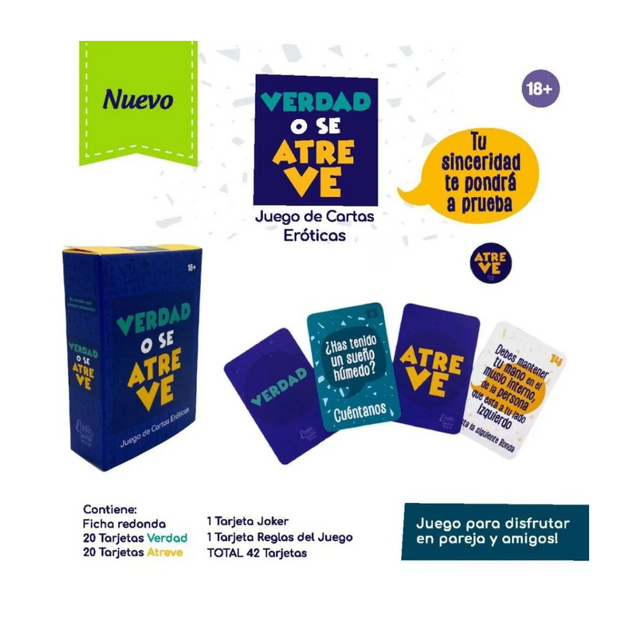 Juego de Cartas Verdad o se Atreve